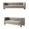 Set Ruang Tamu Gaya Eropa Tuffed Beludru Chesterfield Sofa Sofa Sette